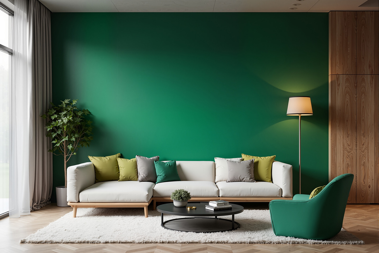 Emerald Green Accent Wall