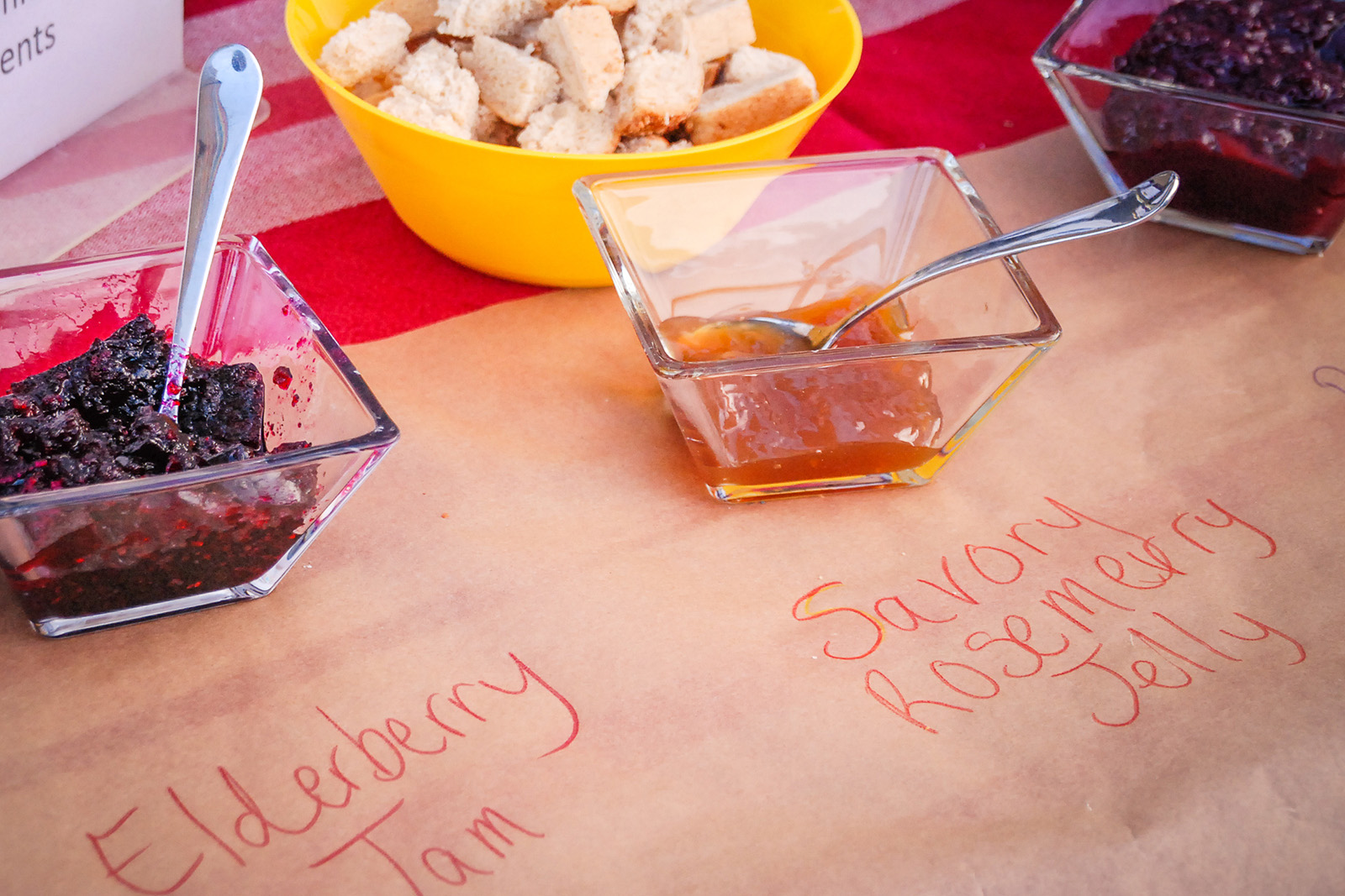 Small tasting flight featuring local treats