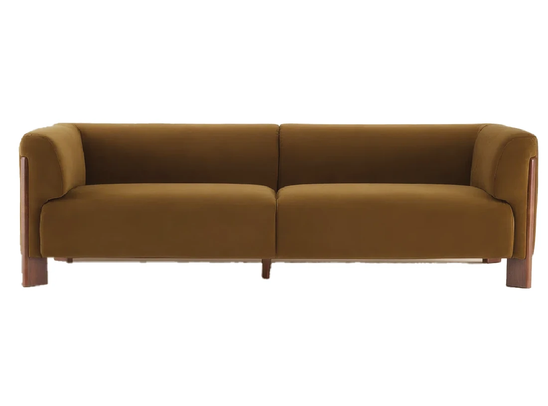 Relaxed and layered sofa style