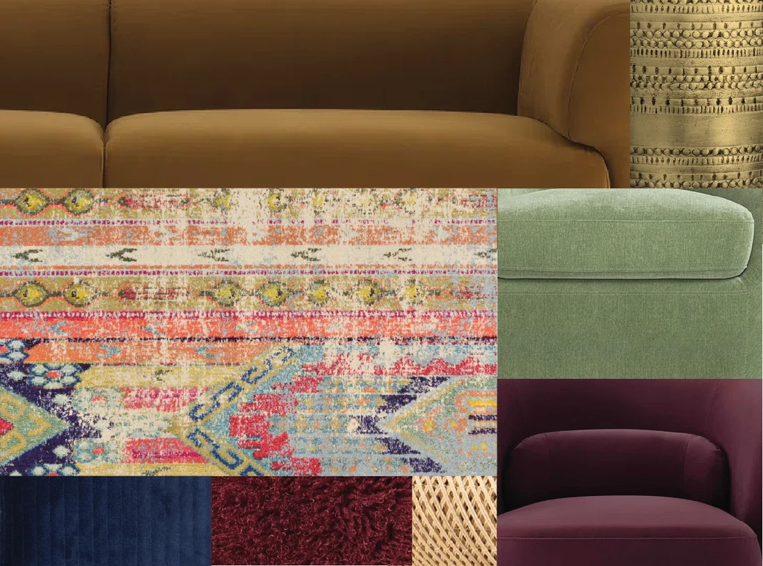 Earthy and eclectic boho color palette board