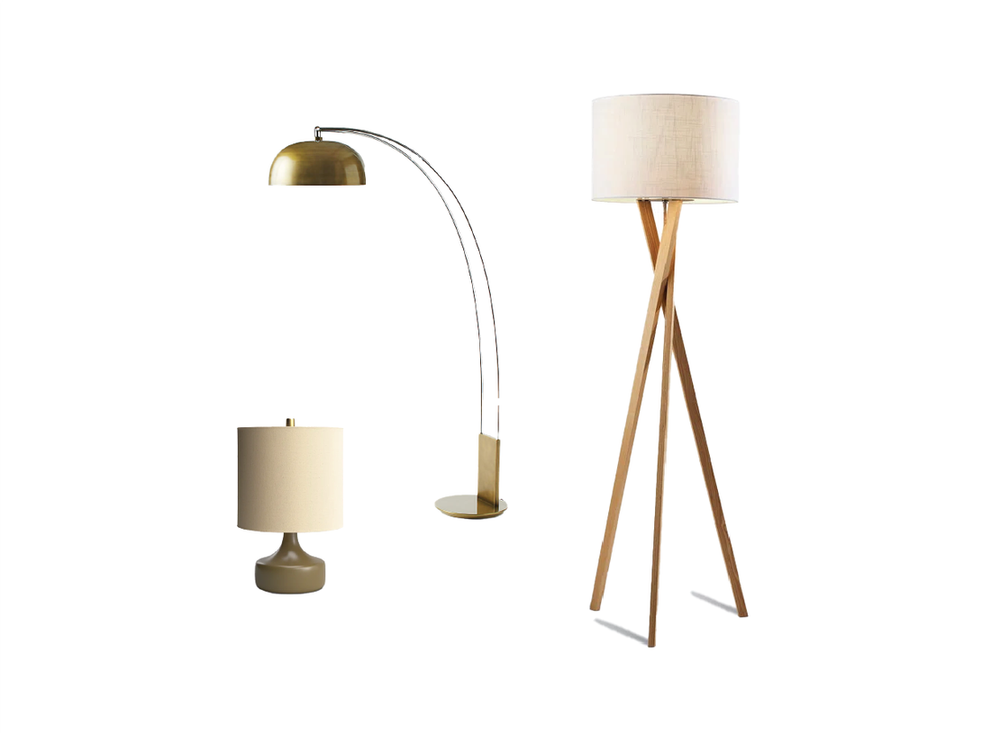 Warm globe-style mid-century lighting