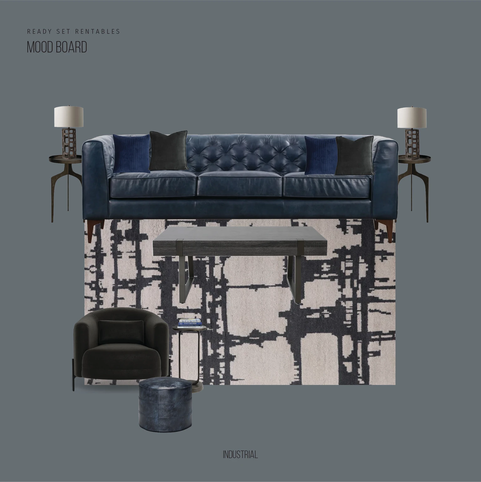 Industrial Living Room Look